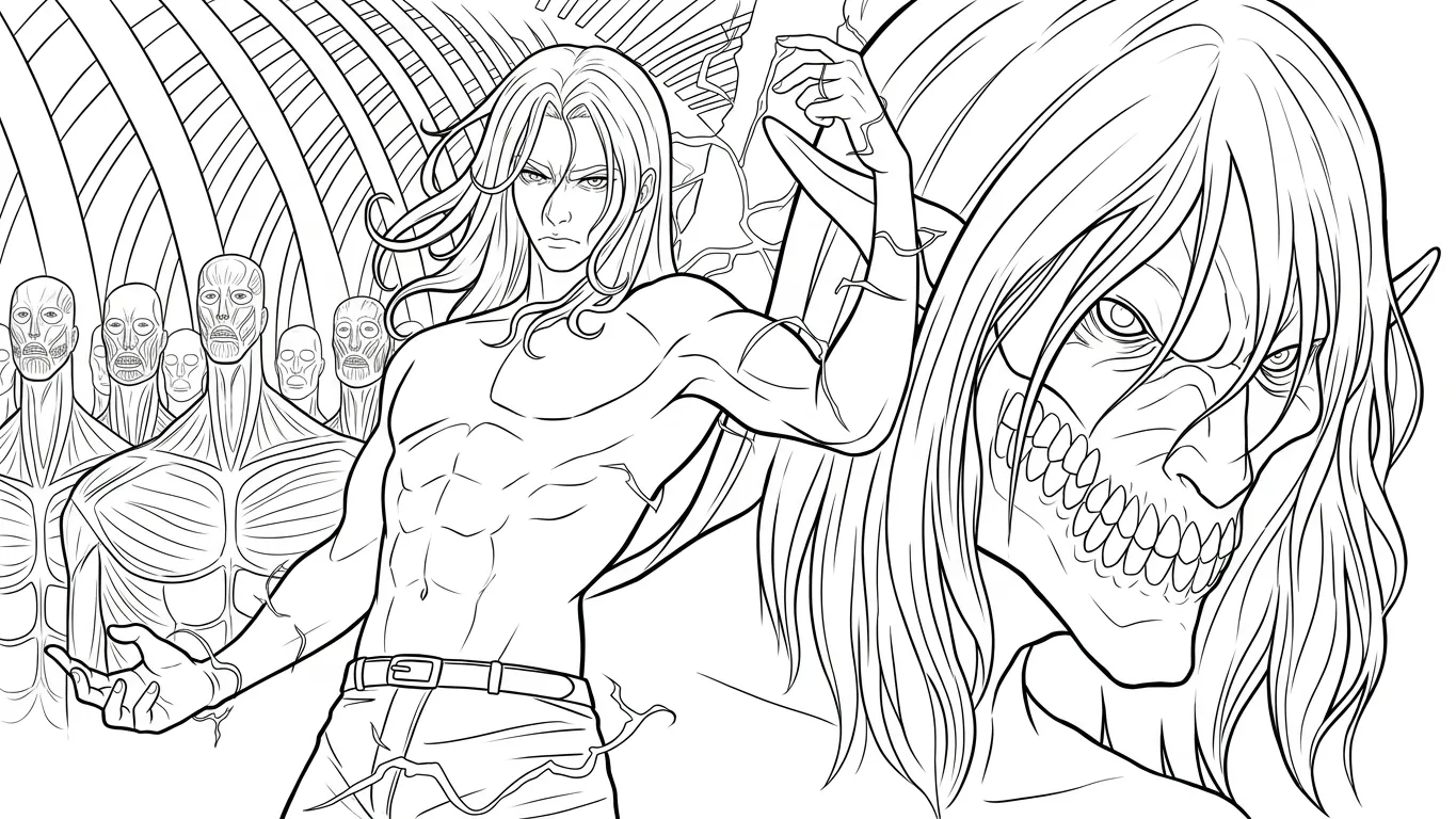 coloriage Attack on Titan à imprimer 1