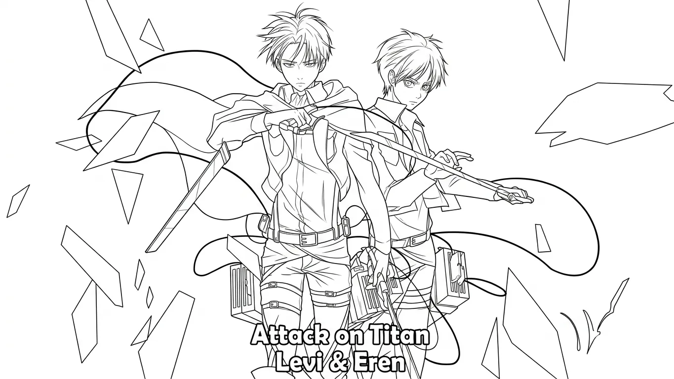 coloriage Attack on Titan à imprimer a4 1