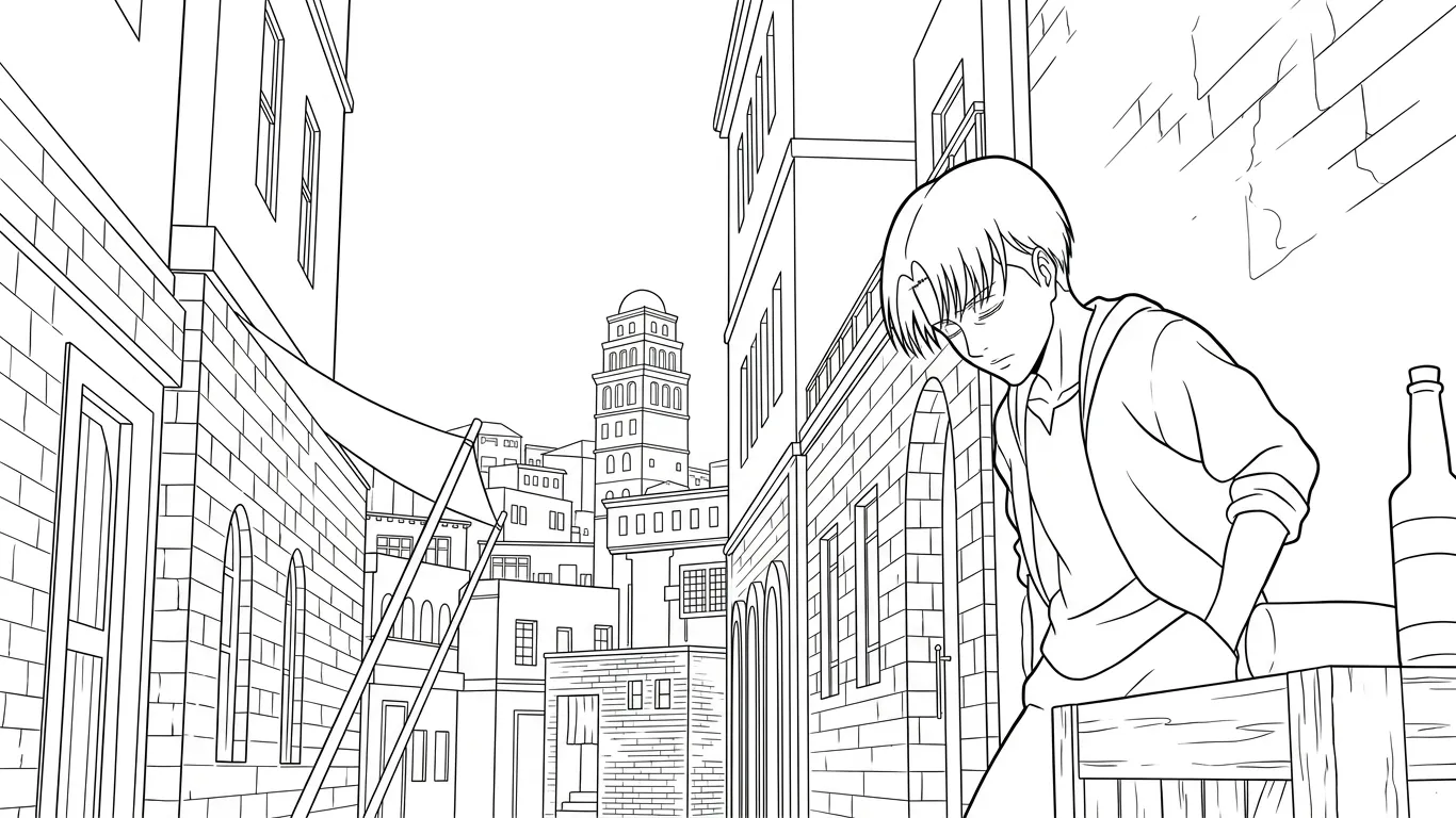 coloriage Attack on Titan a imprimer gratuitement 1