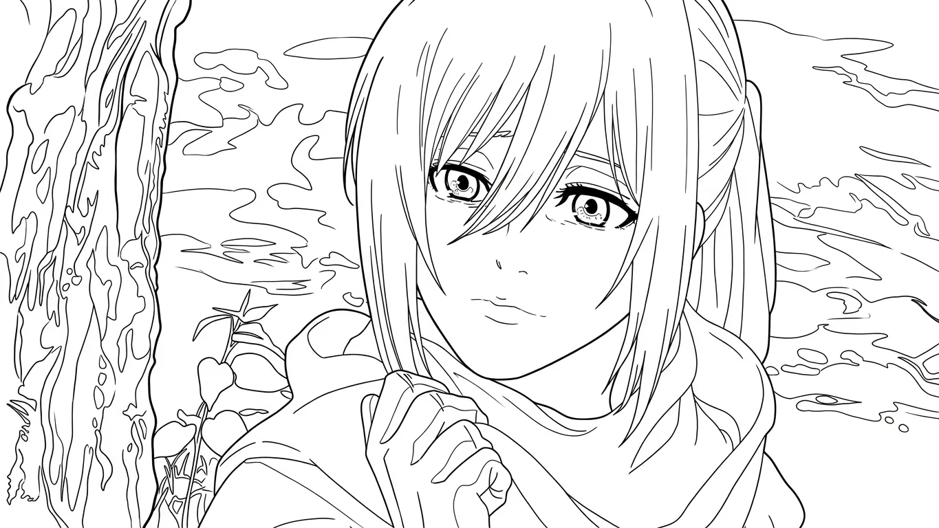coloriage Attack on Titan à imprimer kawaii 2