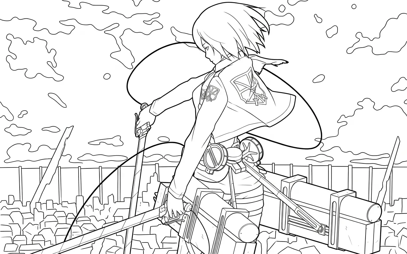 coloriage Attack on Titan gratuit à imprimer