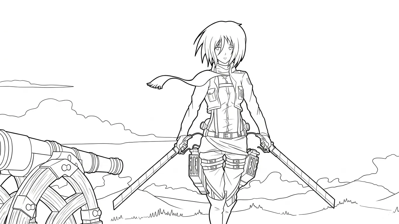 coloriage Attack on Titan gratuit à imprimer 1