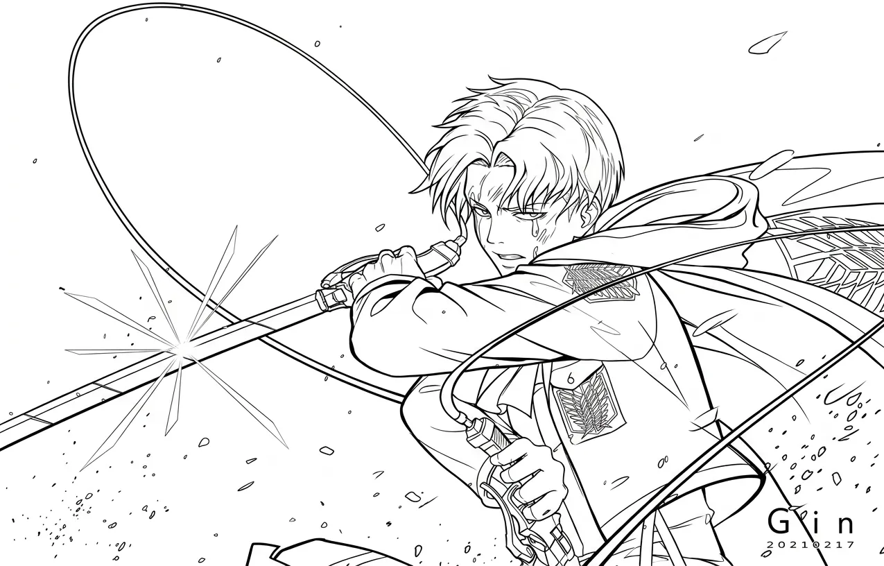 coloriage Attack on Titan gratuit