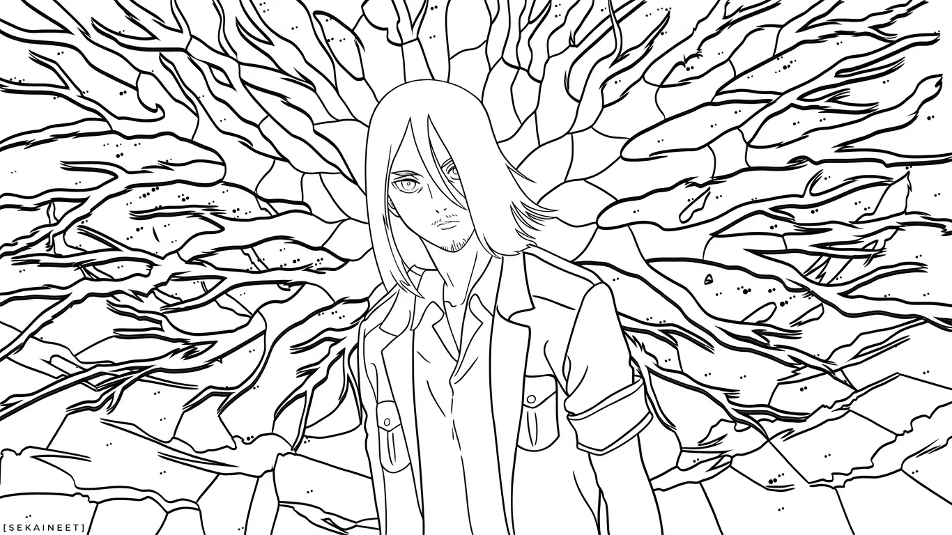 coloriage Attack on Titan a imprimer gratuit 1
