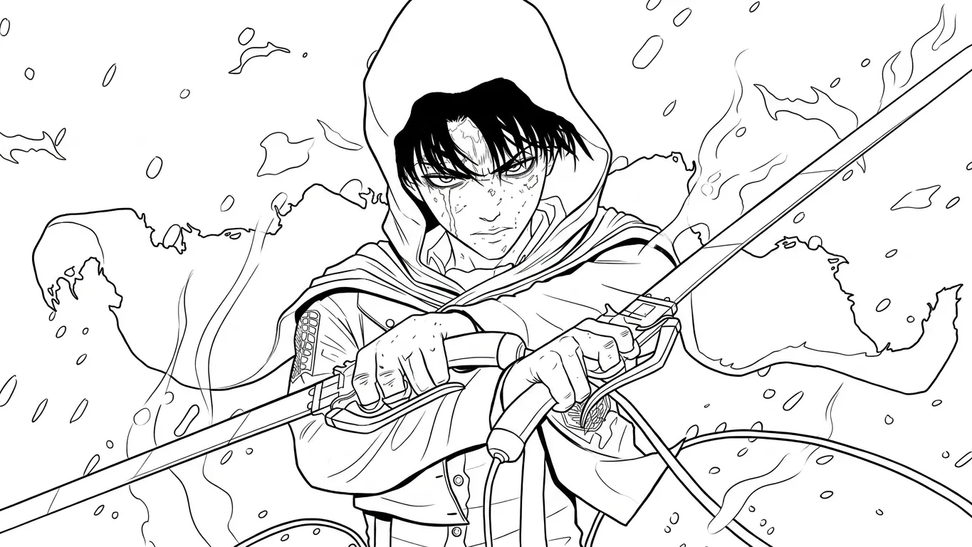 coloriage Attack on Titan gratuit 1