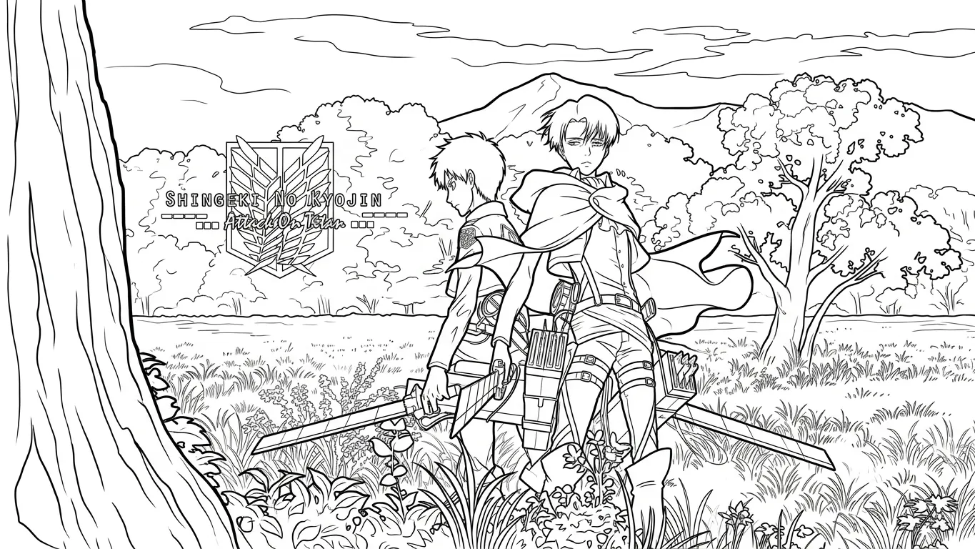 coloriage Attack on Titan pour enfant de 5 ans 2