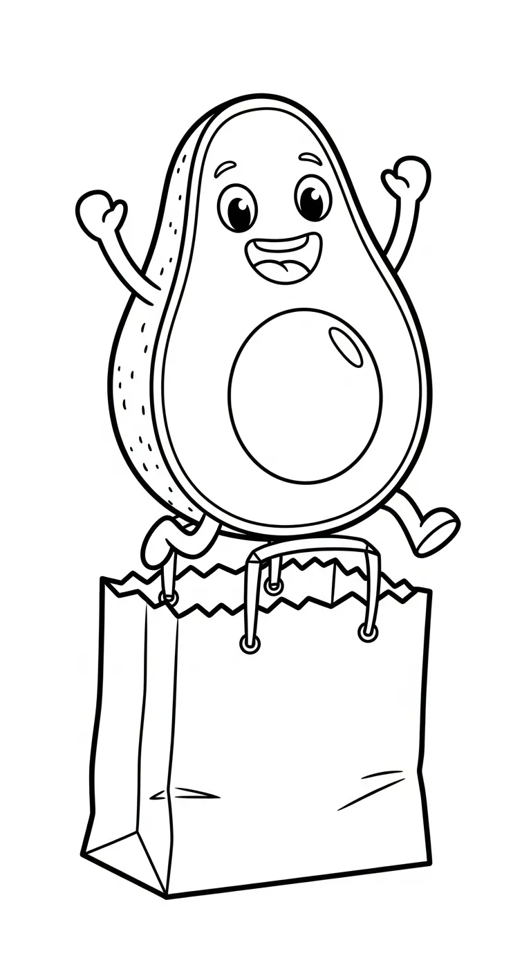 coloriage Avocat pour enfant à imprimer