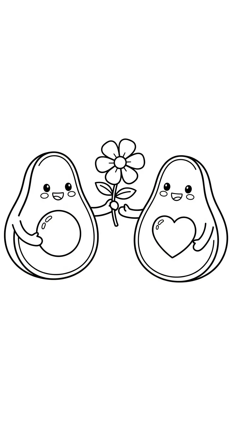 coloriage Avocat à imprimer pour enfant de 2 ans