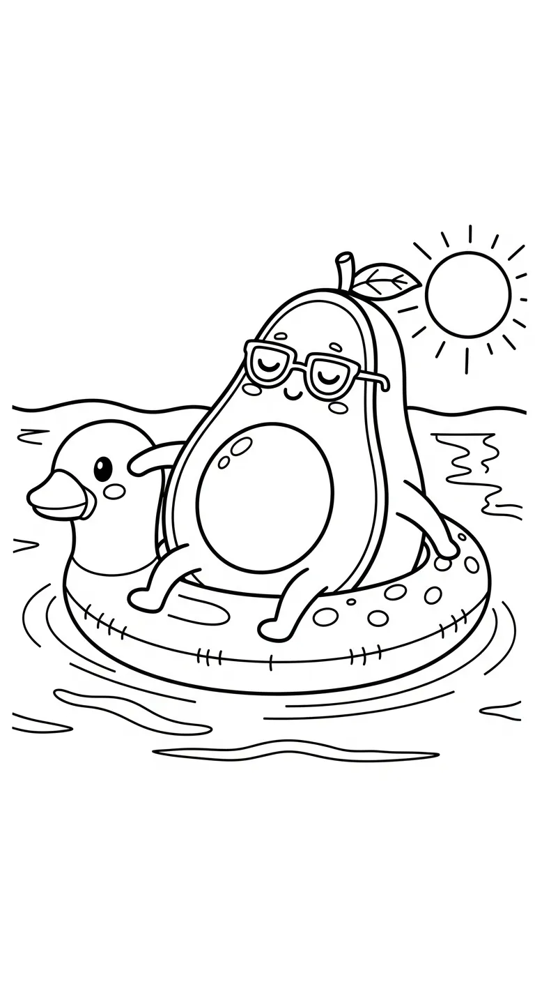 coloriage Avocat pour enfant de 3 ans