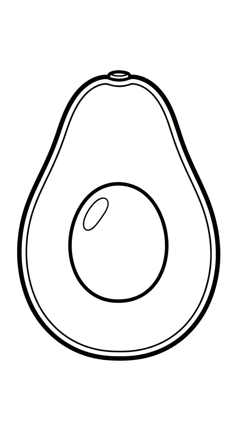 coloriage Avocat à imprimer pour enfant de 3 ans 1