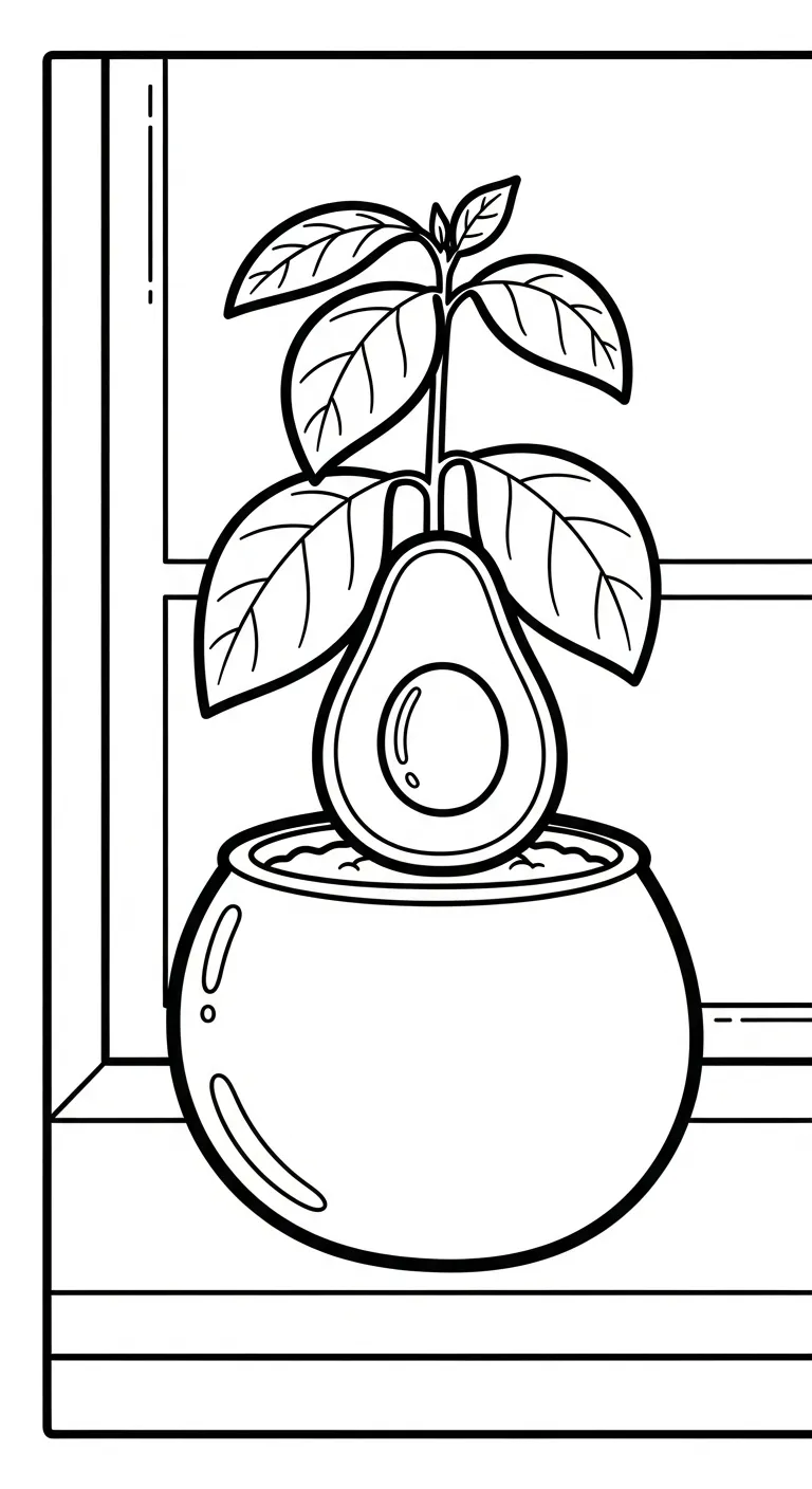coloriage Avocat pour enfants a imprimer gratuit