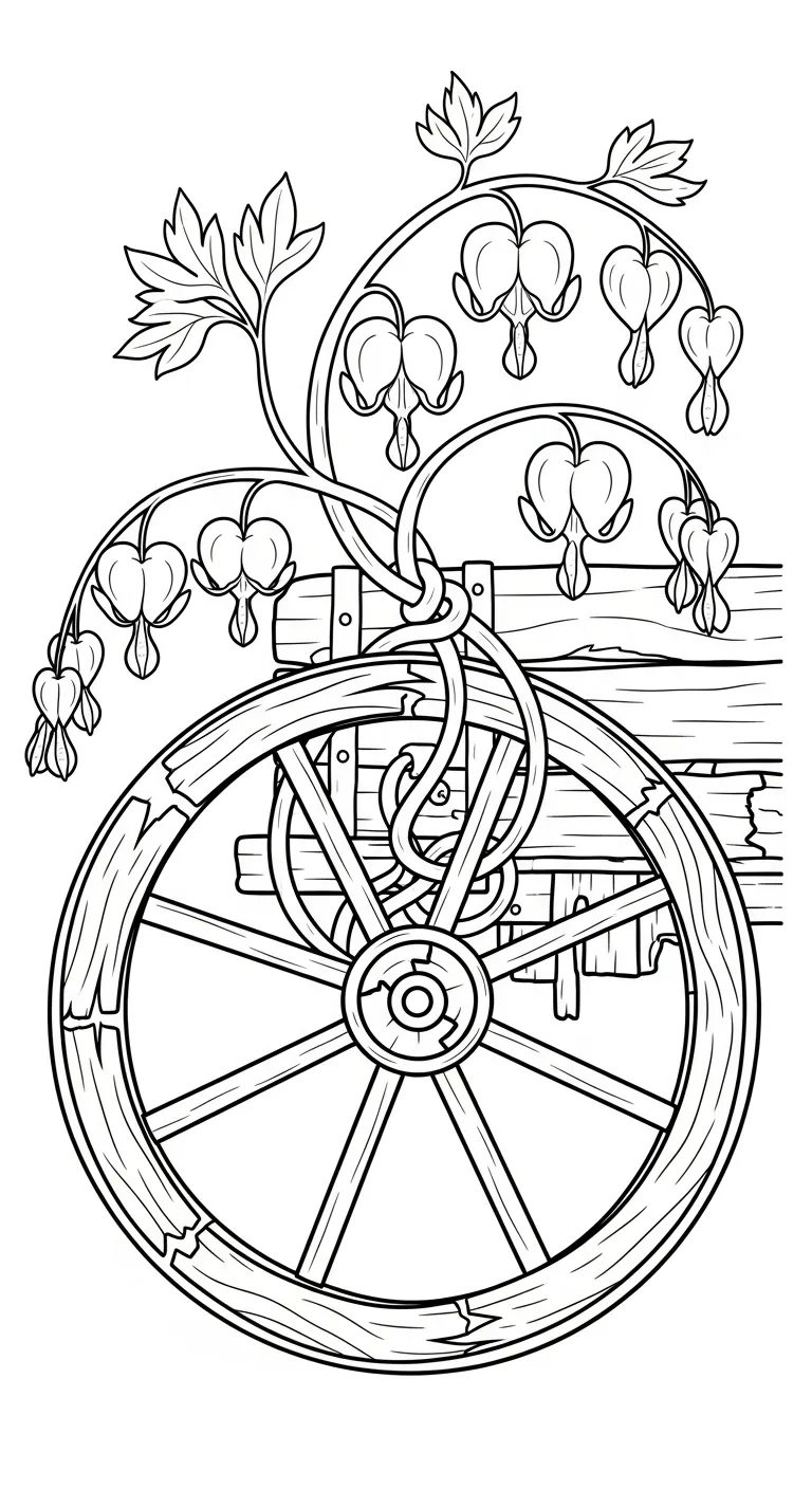 coloriage Cœur de Marie et découpage à imprimer 1