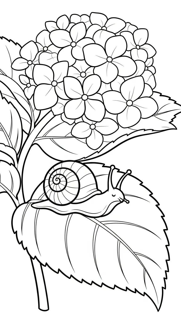 coloriage Hortensia pour primaire