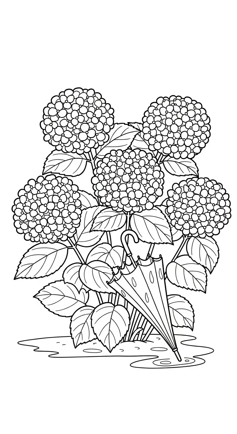 coloriage Hortensia a dessiner et imprimer