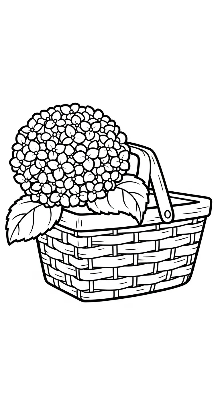 coloriage Hortensia à imprimer