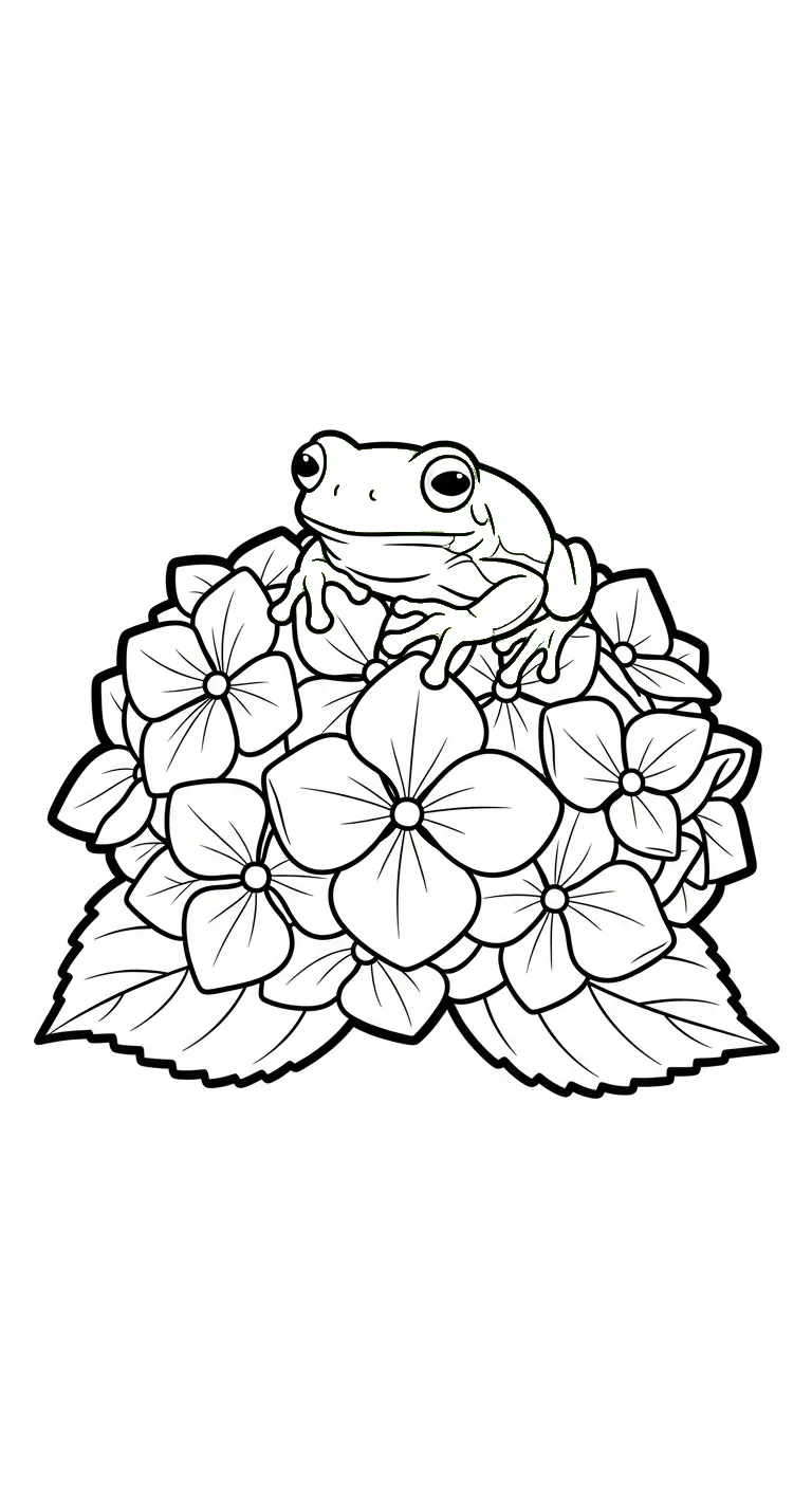 coloriage Hortensia gratuit à imprimer