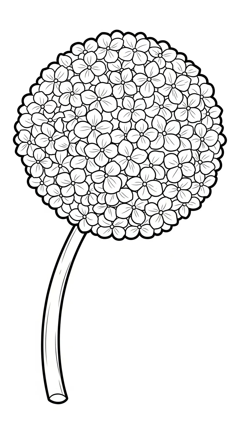 coloriage Hortensia pour enfants a imprimer