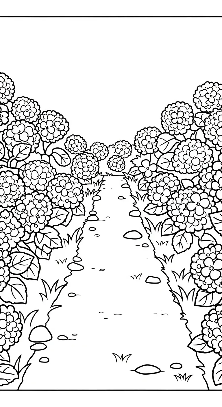 coloriage Hortensia a imprimer gratuitement 1