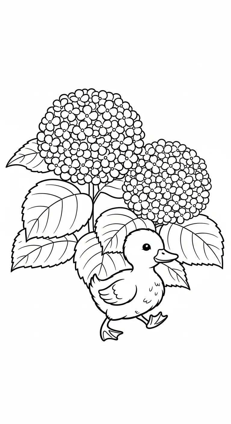 coloriage Hortensia a telecharger