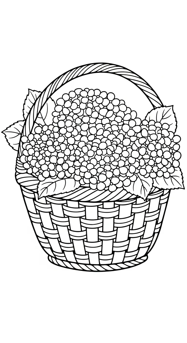 coloriage Hortensia pour enfants à télécharger