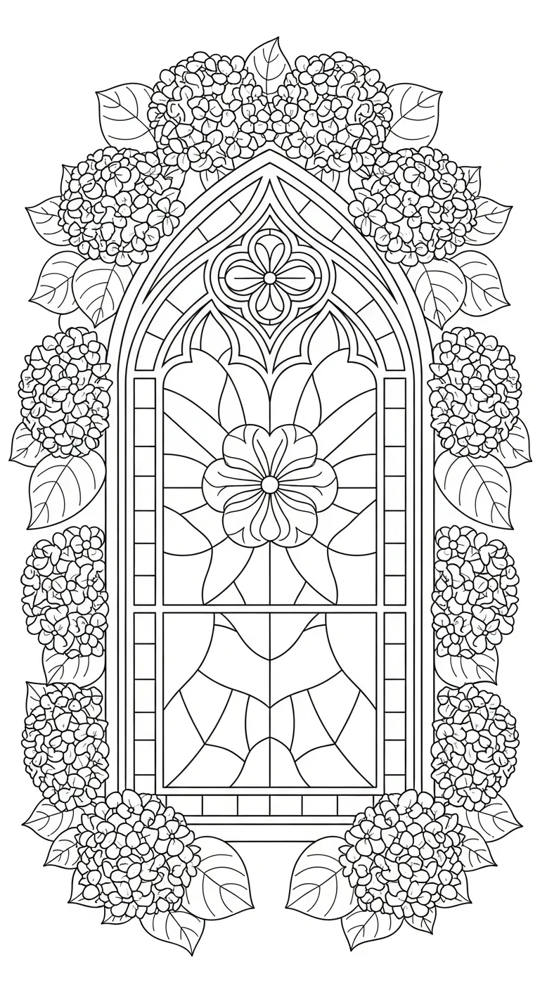 coloriage Hortensia pour bebe a imprimer