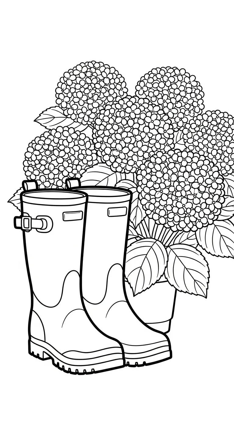 coloriage Hortensia gratuit en ligne