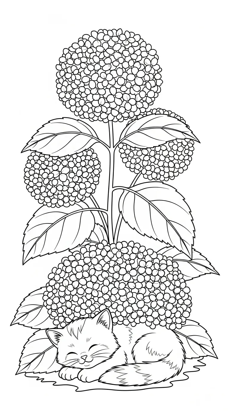 coloriage Hortensia à imprimer gratuitement