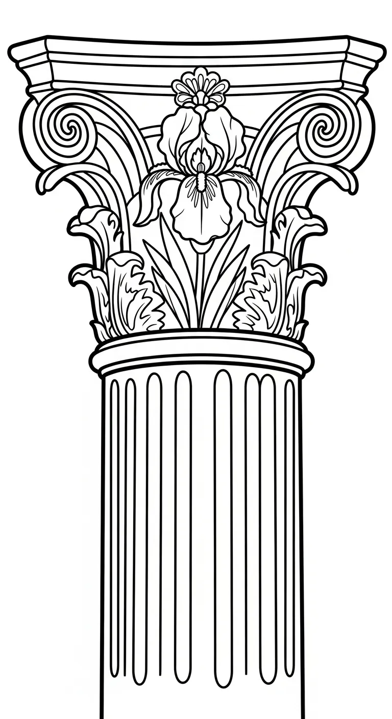 coloriage Iris et dessin a imprimer