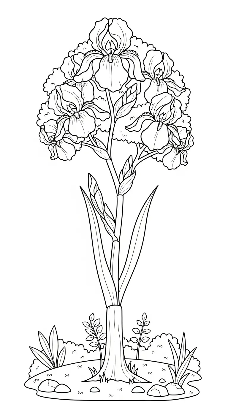 coloriage Iris à imprimer a4