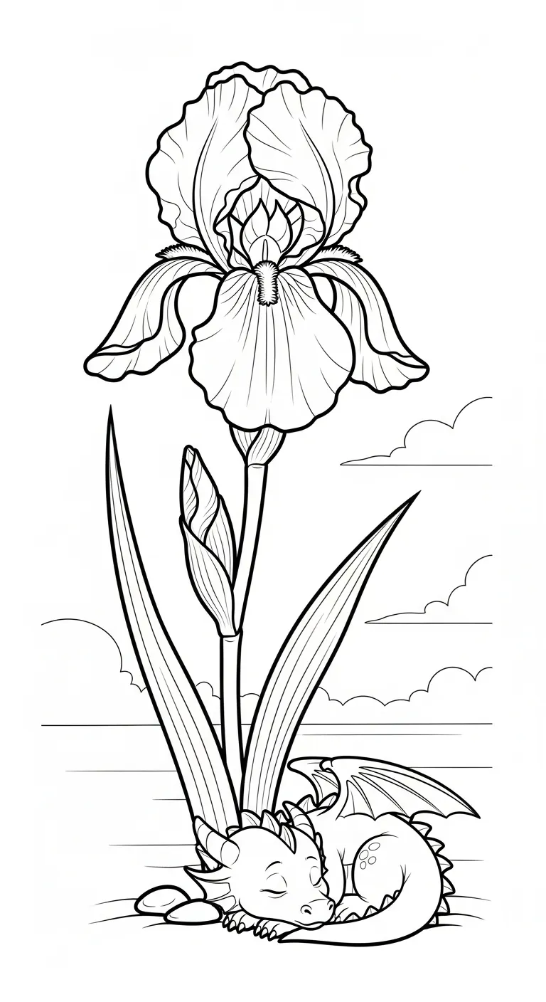 coloriage Iris pour enfant de à imprimer