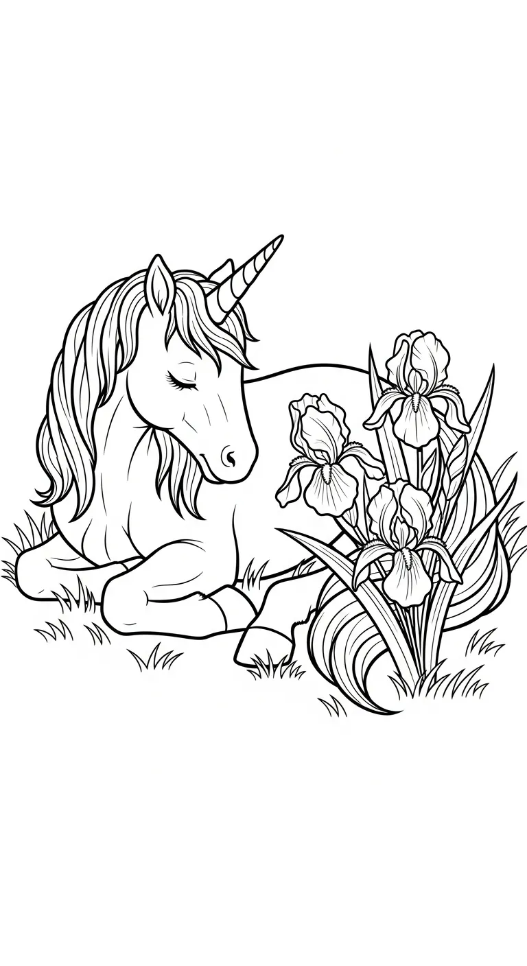 coloriage Iris pour enfant de 7 ans 1