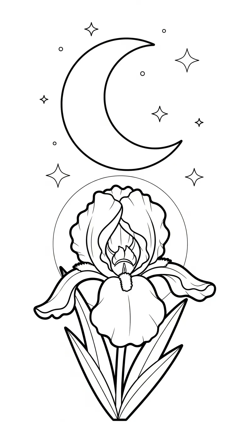 coloriage Iris et découpage à imprimer