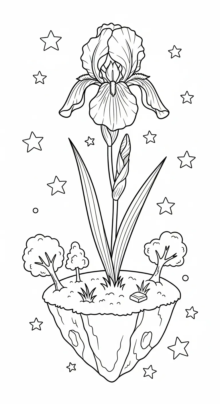 coloriage Iris à imprimer pour enfant de 10 ans