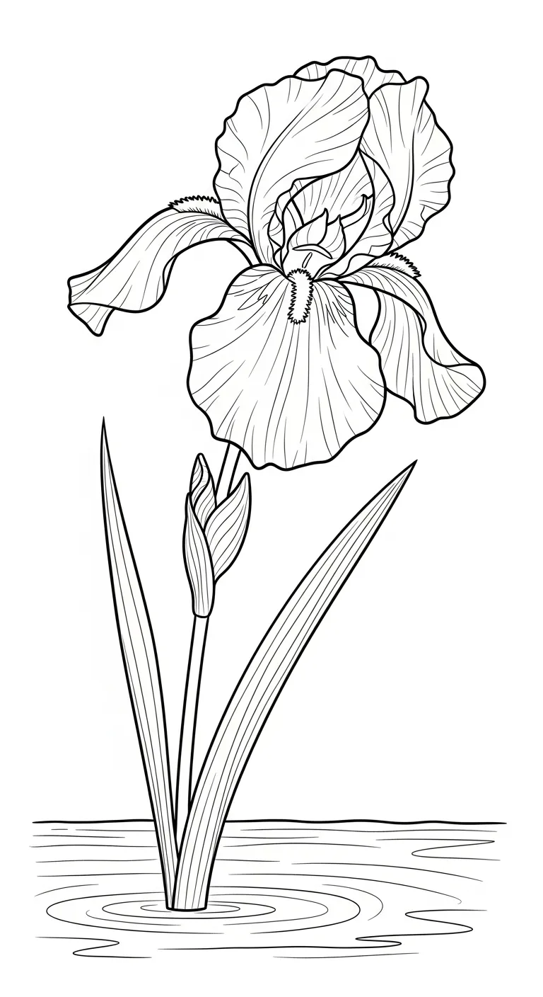coloriage Iris et decoupage