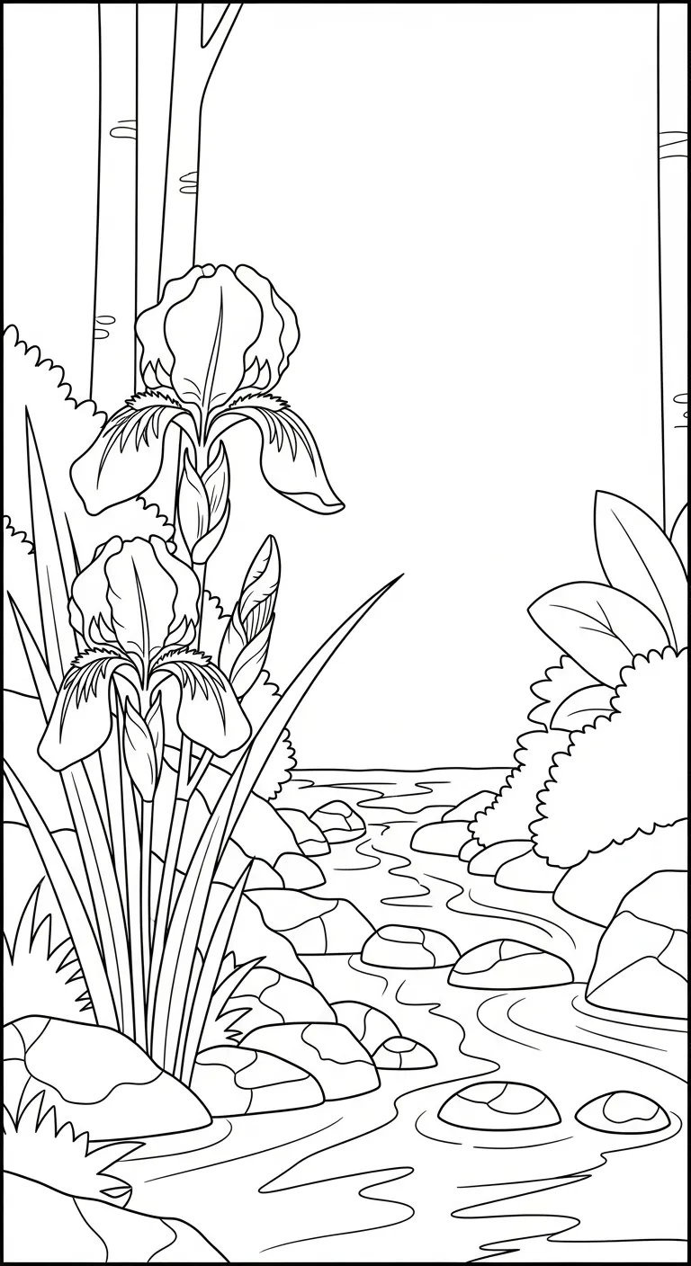 coloriage Iris et dessin a imprimer 1