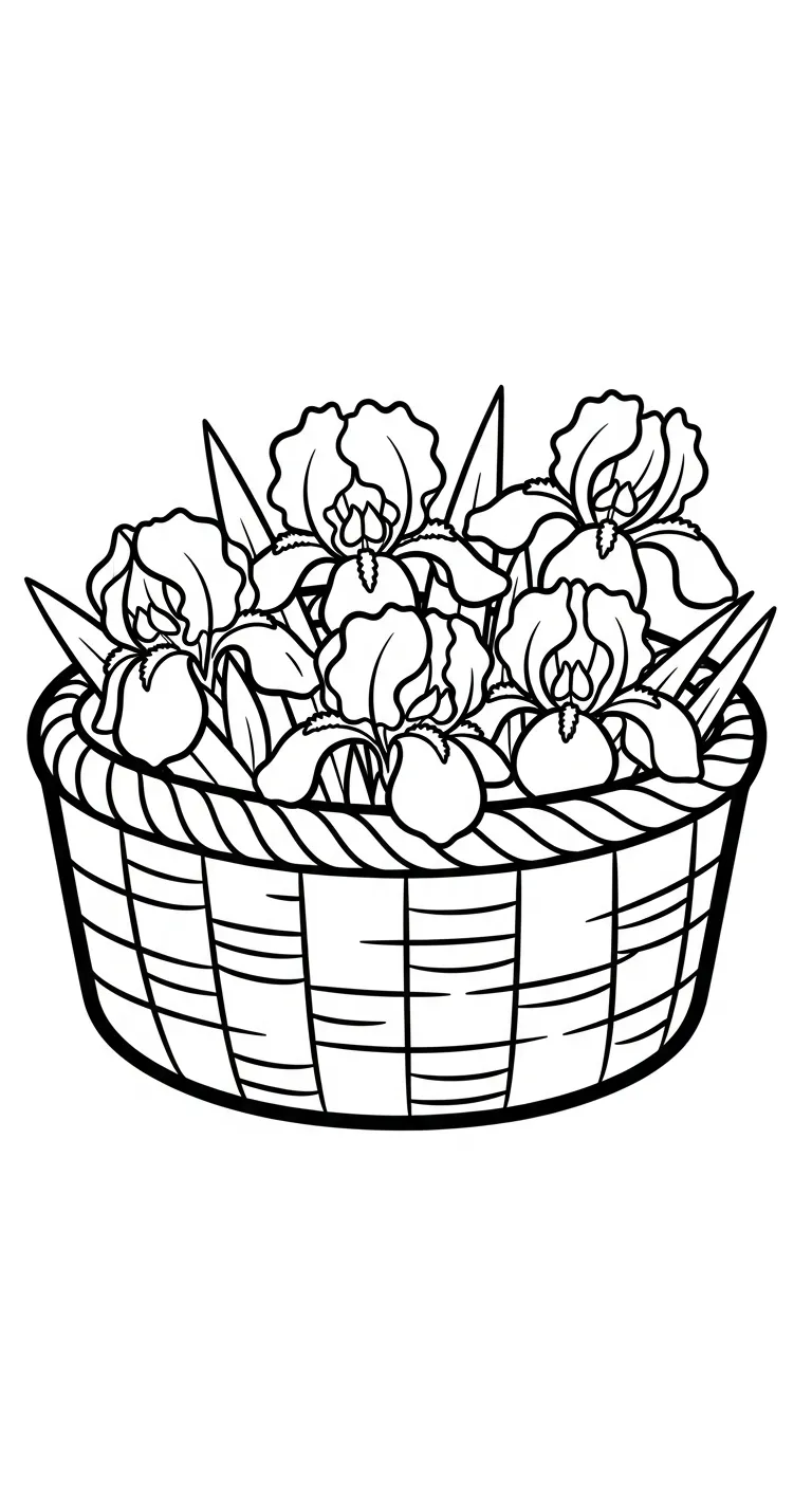 coloriage Iris et découpage à imprimer 1
