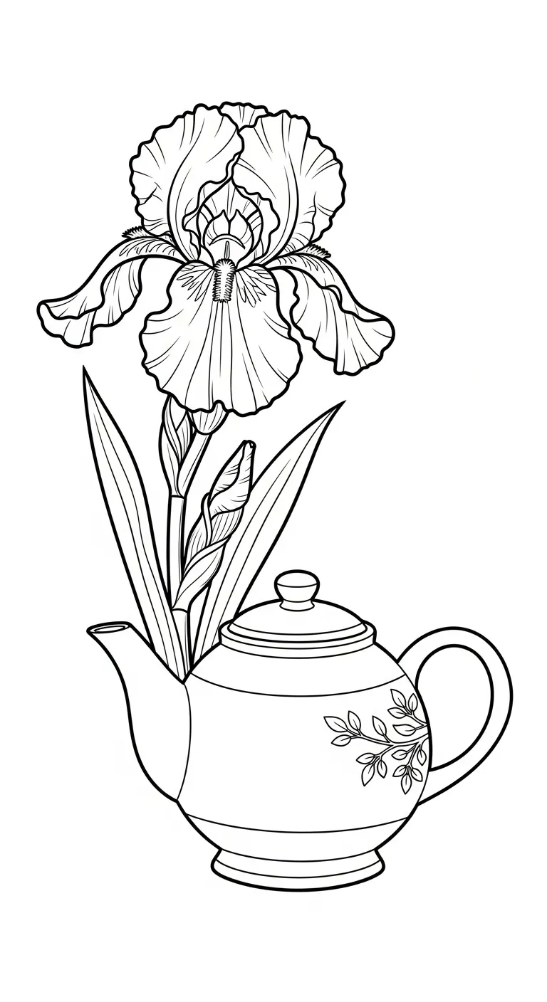 coloriage Iris de pour enfants