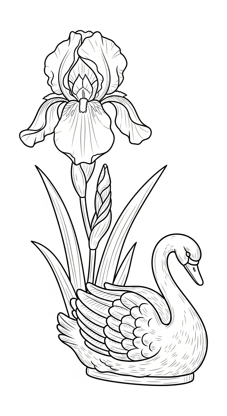 coloriage Iris a imprimer pour enfant de 4 ans