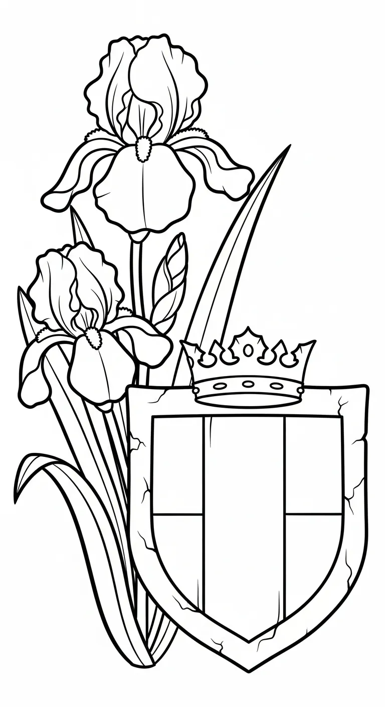 image de coloriage Iris pour enfant