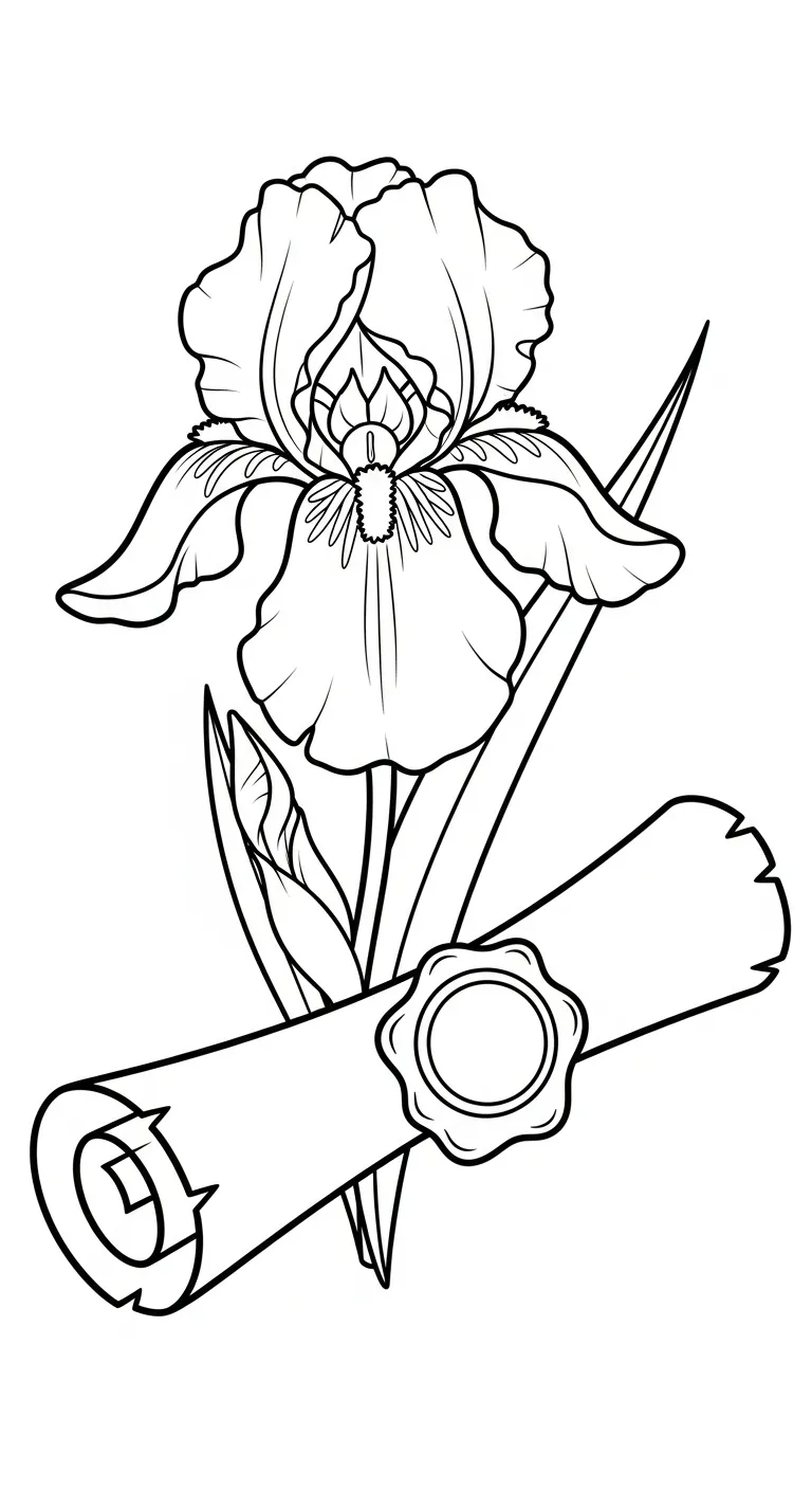 coloriage Iris à imprimer kawaii