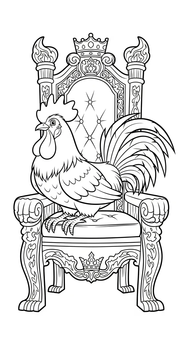 coloriage Le Coq Gaulois à imprimer a4
