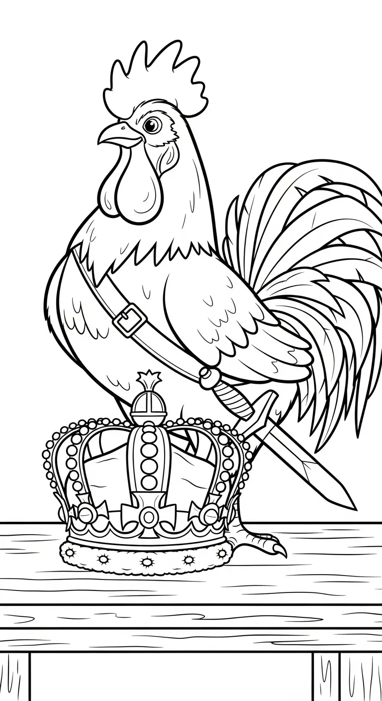 imprimer coloriage Le Coq Gaulois gratuit