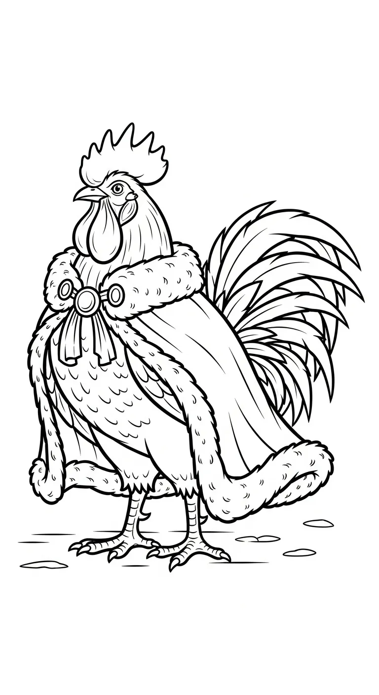 coloriage Le Coq Gaulois pour enfants