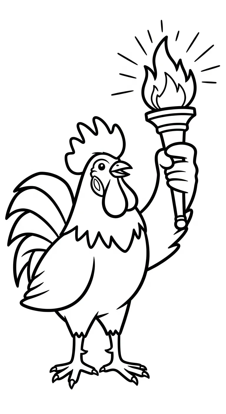 coloriage Le Coq Gaulois a imprimer