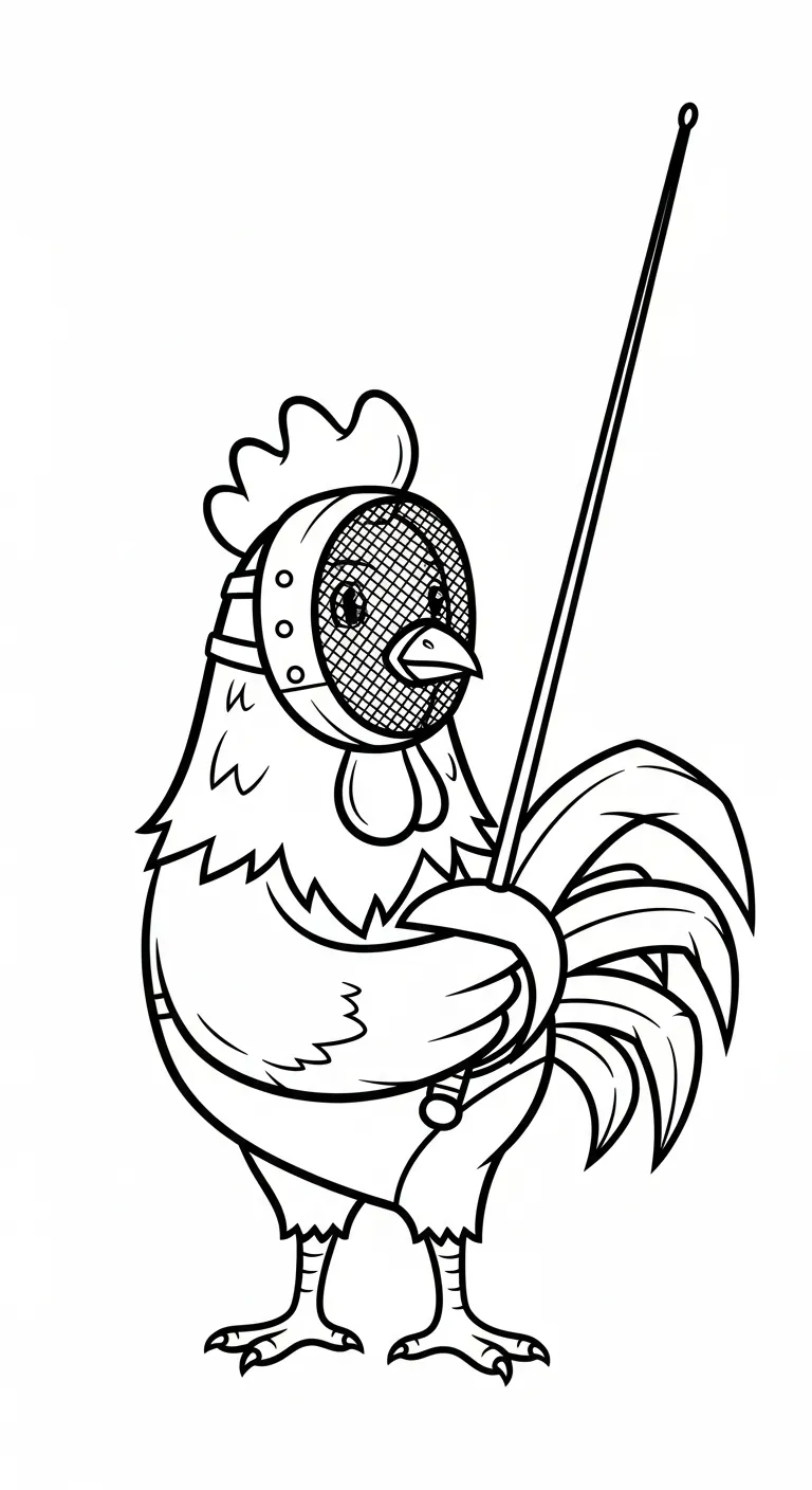 coloriage Le Coq Gaulois pour enfants a imprimer gratuit 1