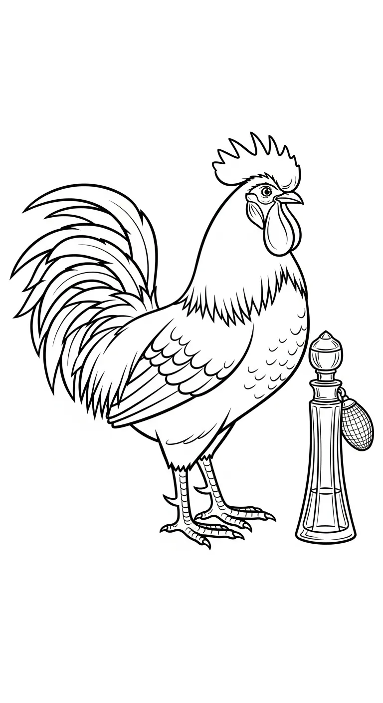 coloriage Le Coq Gaulois pour enfant de à imprimer