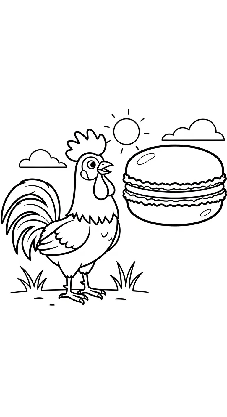 coloriage Le Coq Gaulois de pour enfants