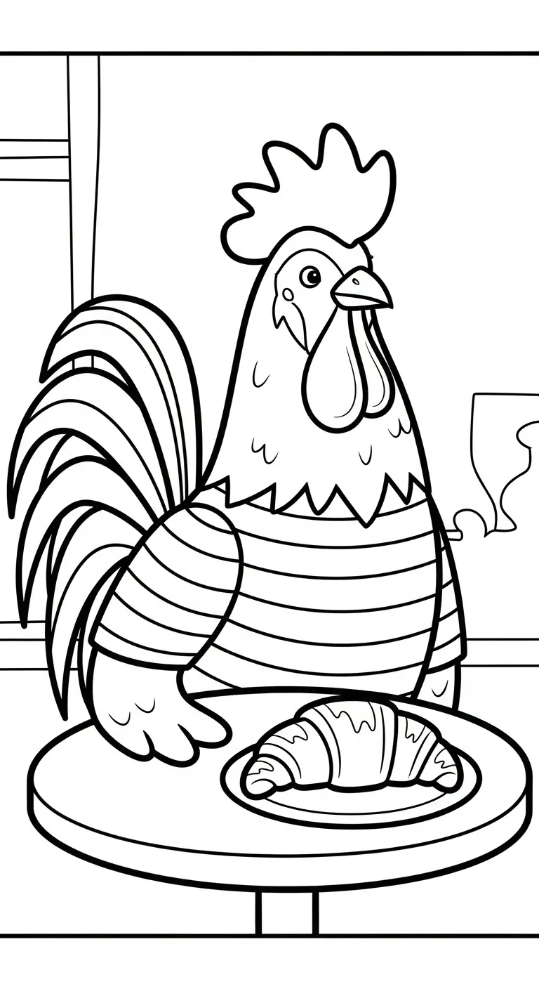 coloriage Le Coq Gaulois a imprimer gratuitement