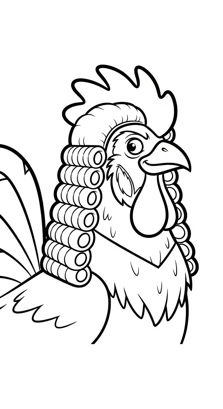 coloriage Le Coq Gaulois pour enfants 1