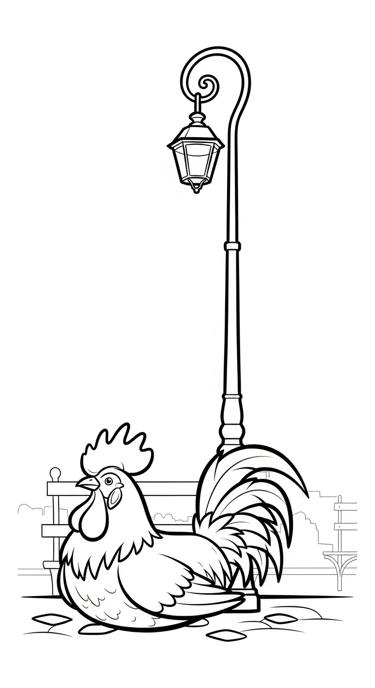 coloriage Le Coq Gaulois pour enfant à imprimer